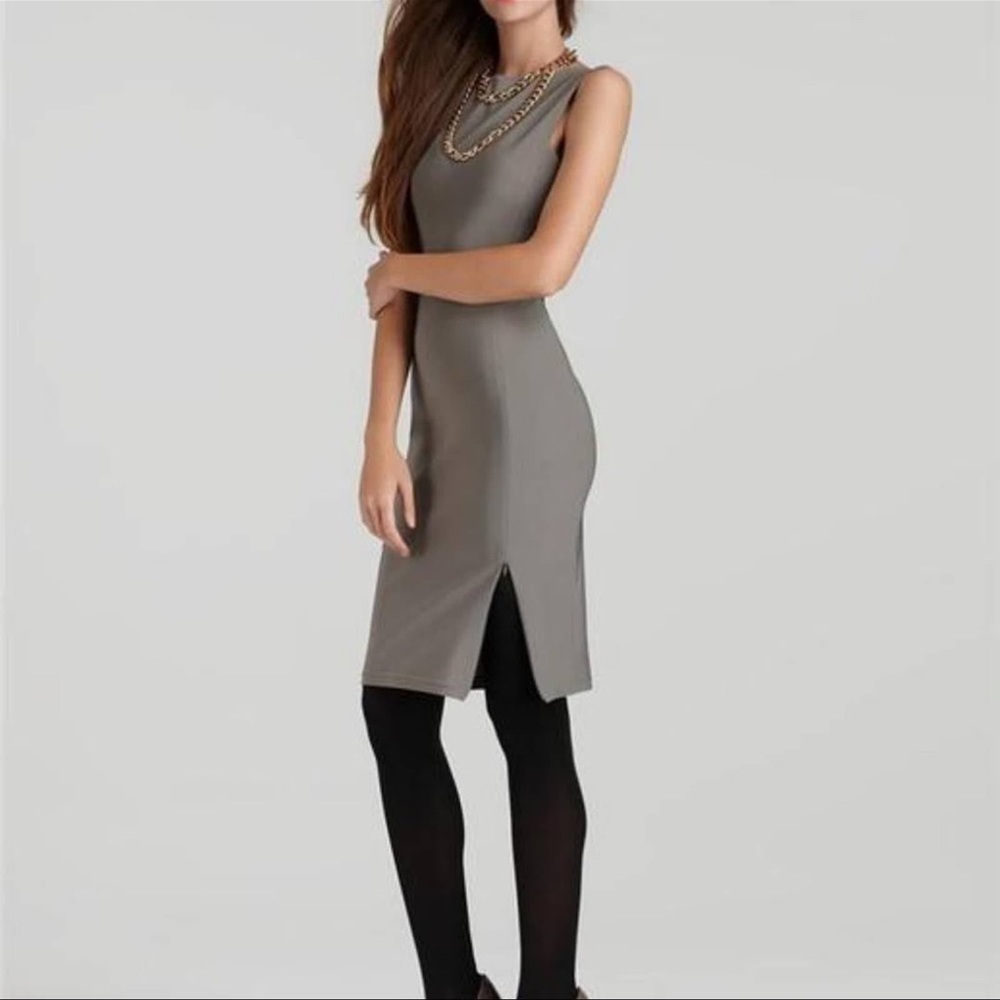 Diane von Furstenberg Stone Grey Dvf Audrina Sleeveless Stretch Dress sz 8